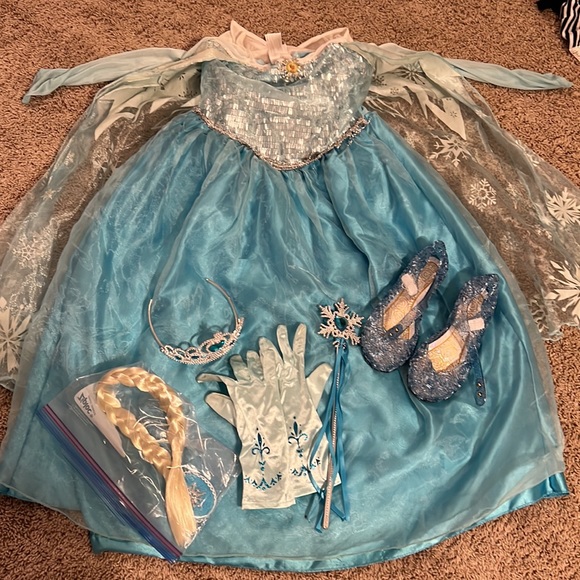 Disney Other - EUC worn 1x size 9/10 Disney store Elsa dress shoes gloves hair wand